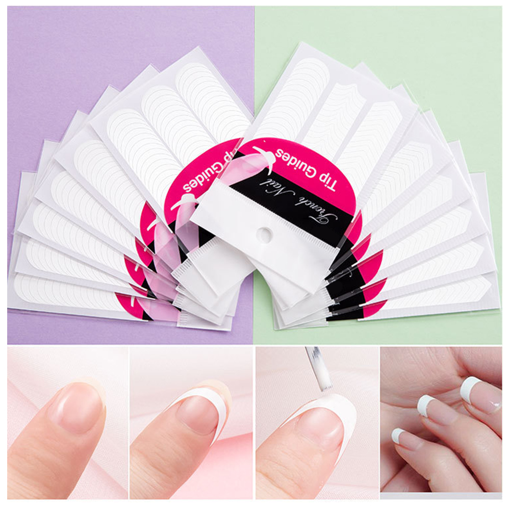 Hole punch reinforcement stickers used to do French manicures