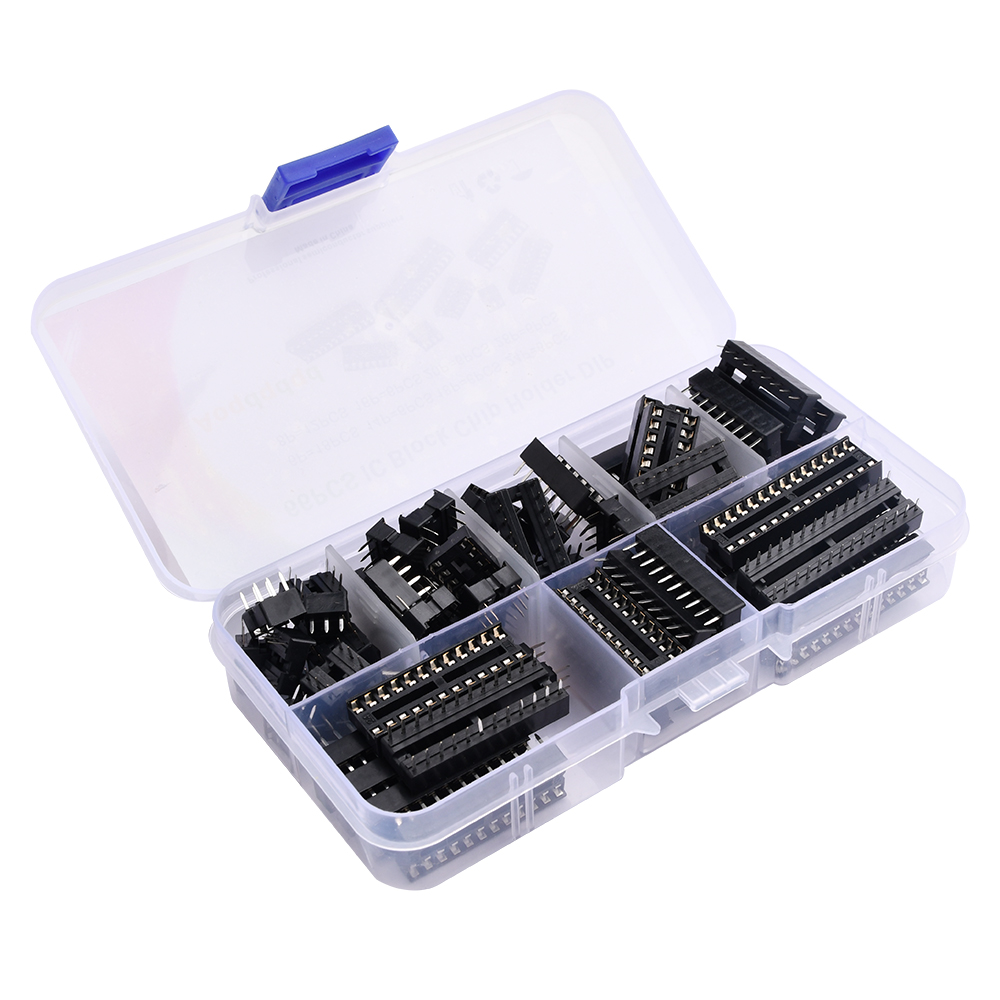 66PCS IC Chips Holder IC Socket Chip Base 8 Kinds of
