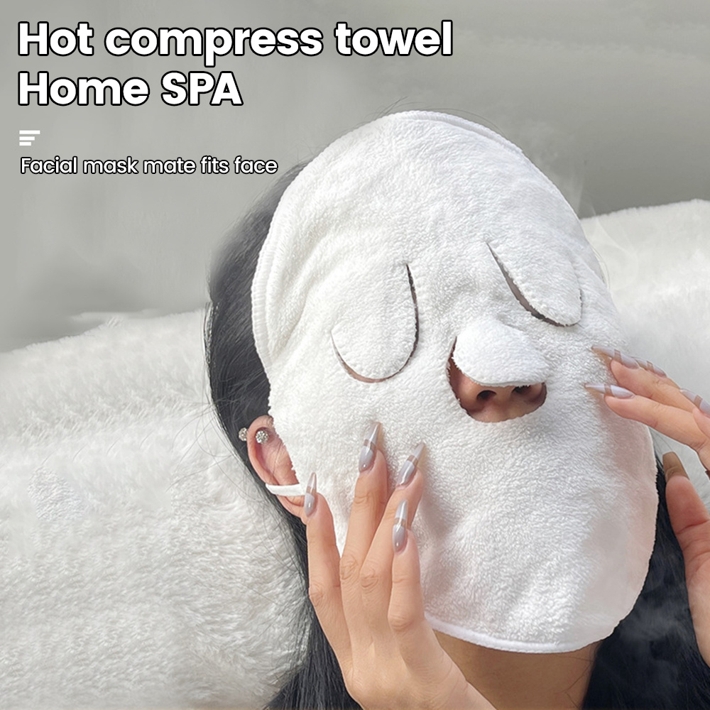 Hot Compress Face Towel Masks, Reusable Facial Steamer Towel For Hot Cold  Skin Care, Moisturizing Face Steamer, Beauty Facial Towel For Home And Beaut