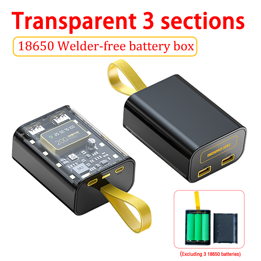 12V Ausgang Netzteil 3X 18650 Batterien DIY Power Bank Box mit Netzkabel  für WiFi Router LED Lichtleiste Lautsprecher 12V Power Bank Ladegerät Router