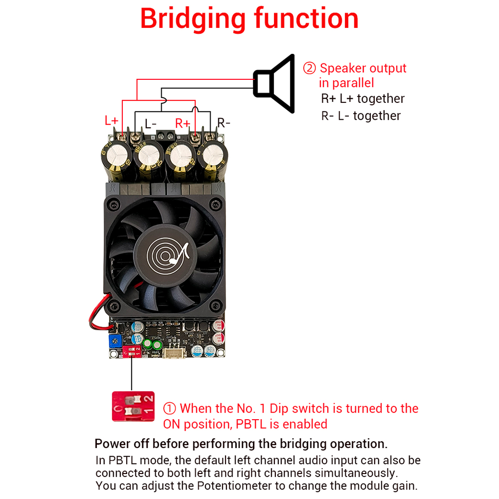 ZK-3002 Digital Amplifier Board High Power TPA3255 Stereo Dual