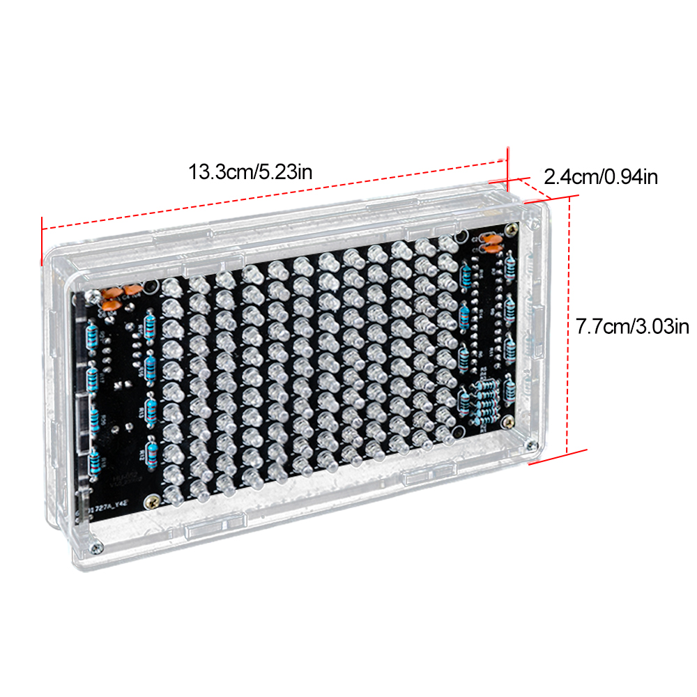 DIY-Kit Musikspektrum LED-Elektronik Sprachsteuerung Mehrfarbiges Lötprojekt mit Shell DIY-Kit Musikspektrum LED-Elektronik Sprachsteuerung Mehrfarbiges Lötprojekt mit Shell
