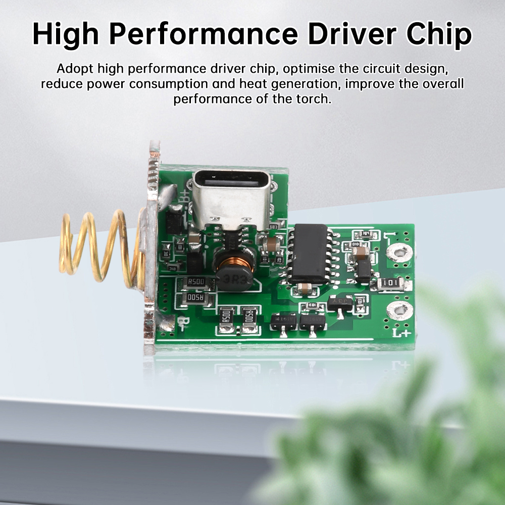 Driver LED Doppia Torcia 10W 3 Modalit&agrave; Scheda Circuito Per Li-ion 6-8.4V