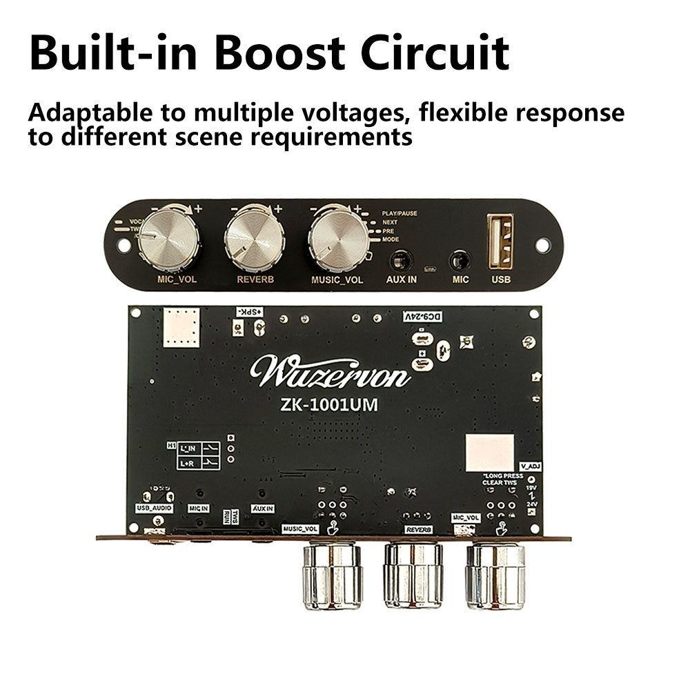ZK1001UM Upgrade Mono 100W Bluetooth Amplifier Board Microphone