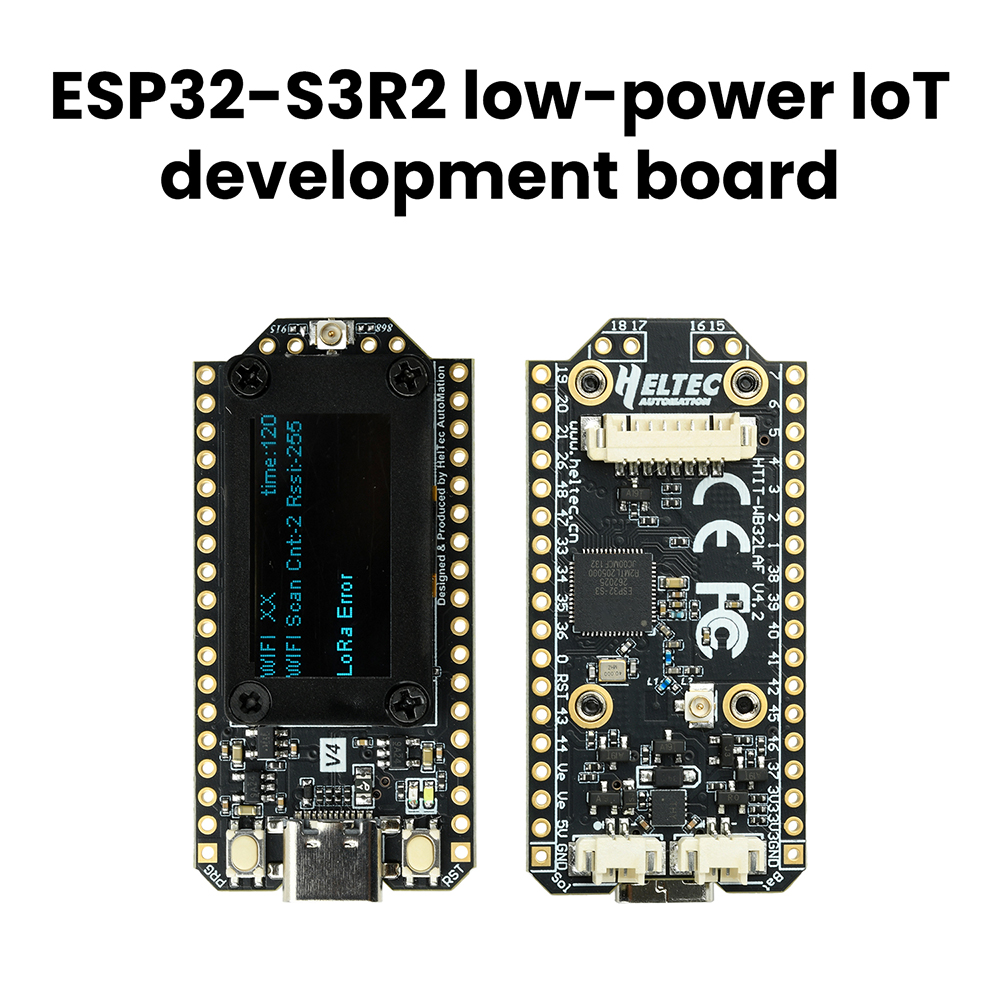 Heemol Scheda di sviluppo LoRa 32 V4 ESP32 con modulo GPS, Bluetooth WiFi ESP32-S3R2 SX1262 Chip Modulo di sviluppo per dispositivi IoT, Smart Home e Wireless