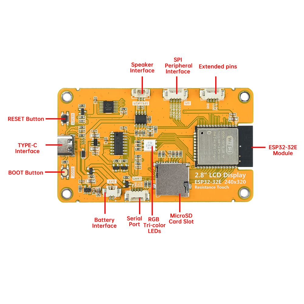 ESP32 Development Board 2.8 Zoll ST7789 Display – Produktbild-Vorschau 1